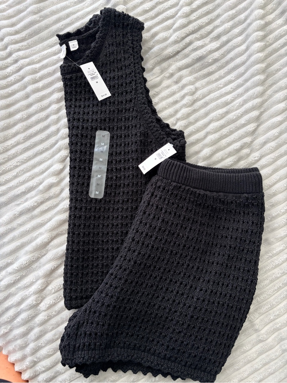 NWT Gap Black Crotchet Tank Set